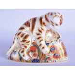 Royal Crown Derby paperweight Bengal tiger cub. 12.5cm Long