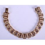 A 9CT GOLD LINK BRACELET. 20.5cm long. 29g