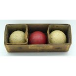 Three antique Ivory snooker balls 5.5cm (3).