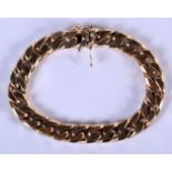 A 9CT GOLD CHAIN LINK BRACELET. 15.5cm long, weight 11.26g, hallmarked Sheffield