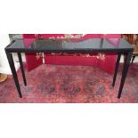 A painted wooden console table 80 x 150 x 35 cm.