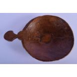 AN ANTIQUE CARVED FRUITWOOD SERVING BOWL. 37 cm x 30 cm.