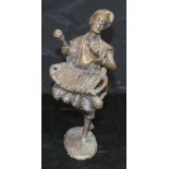 A North African bronze figure of a musician 19cm.