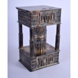 A VINTAGE CONTINENTAL SILVER JUDAIC TOWER. 120 grams. 7.5 cm x 4.75 cm.