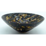 A small Chinese glazed pottery conical bowl 6 x 16cm.