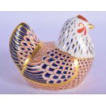 Royal Crown Derby paperweight chicken. 9.5cm Long