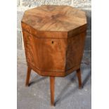 A George III wooden veneered wine cooler 67 x 48 x 47cm