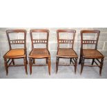 A collection of four 19th Century Elm dining chairs 88 x 46 x43cm (4)