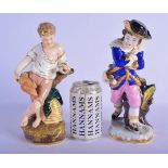 Lloyd of Shelton Staffordshire porcellaneous pair of figures of the seasons after Derby models by by