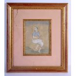 Indian Persian School (18th/19th Century) Watercolour, Seated Male. Image 18 cm x 12 cm.
