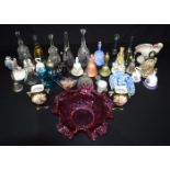 A collection of ceramic and glass bells, vases etc (Qty).