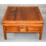 A Ragistani low wooden 6 drawer table 50 x 89 x 89cm.
