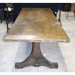 A wooden Refectory table by Murray 76 x 261 x 89 cm