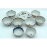 A collection of 18th century Tea ware 13cm (9).