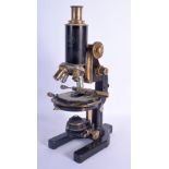 A CARL ZEISS JENA NO 103304 MICROSCOPE. 36 cm high.