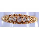 AN 18CT GOLD AND DIAMOND RING. Size O, weight 2.68g, Hallmarked Birmingham