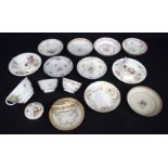 A collection of 18th Century porcelain tea ware. 15cm (17)