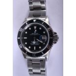 A BOXED ROLEX SUBMARINER 16800 WRISTWATCH C1982, with original spare bezel. 122 grams. 4.5 cm diamet