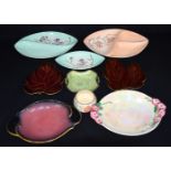 A collection of dishes Carlton ware, Maling , Minton etc 31cm (9).