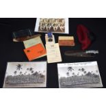 A collection of interesting military items relating to the Seaforth Highlanders, includes military d