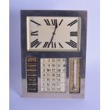 A CHARMING ART DECO HENRI BLANC GENEVE GENTLEMANS DESK CLOCK within original box, formed with leathe