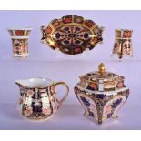 ASSORTED ROYAL CROWN DERBY IMARI WARES. Largest 11 cm x 9 cm. (5)