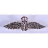 A STERLING SILVER RAF SWEETHEART BROOCH. 5.5cm x 2cm, weight 6.3g