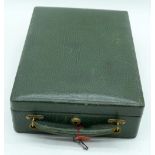 A Shagreen lockable jewellery box 8 x 29cm.