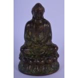 A CHINESE BRONZE BUDDHA 20th Century. 9 cm x 6 cm.