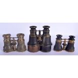 A PAIR OF ANTIQUE DOLLAND OF LONDON BINOCULARS together with a pair of Jockey Club bincoluars etc. L