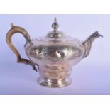 A GEORGE III SILVER TEAPOT AND COVER. London. 652 grams. 25 cm x 18 cm.