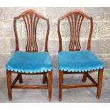 A pair of George III ash dining chairs 95 x 49 x 40cm. (2).