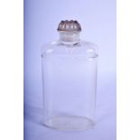 A FRENCH GLASS COTY SCENT BOTTLE. 12 cm high.