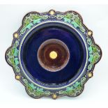 A French majolica ware Sarreguemines platter 5 x 38cm.