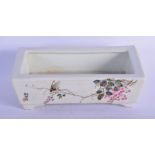 A CHINESE FAMILLE ROSE RECTANGULAR PORCELAIN BONZAI TYPE PLANTER 20th Century. 21 cm x 12 cm.