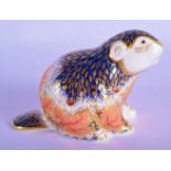 Royal Crown Derby paperweight river bank beaver limited edition. 7cm High