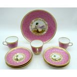 A collection of Derby porcelain desert ware 23cm (10).