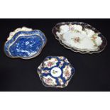 A set of 18th Century Royal Worcester ceramic dishes. 25cm (3)