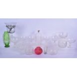 TWO CRATES OF ASSORTED GLASSWARE including Bohemian flash crystal etc. (qty)