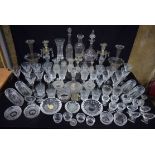 SIX CRATES OF MAINLY ANTIQUE GLASSWARE including Regency salts, dishes etc. (qty)