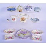 FOUR ROYAL CROWN DERBY DISHES together with other collectables. (qty)