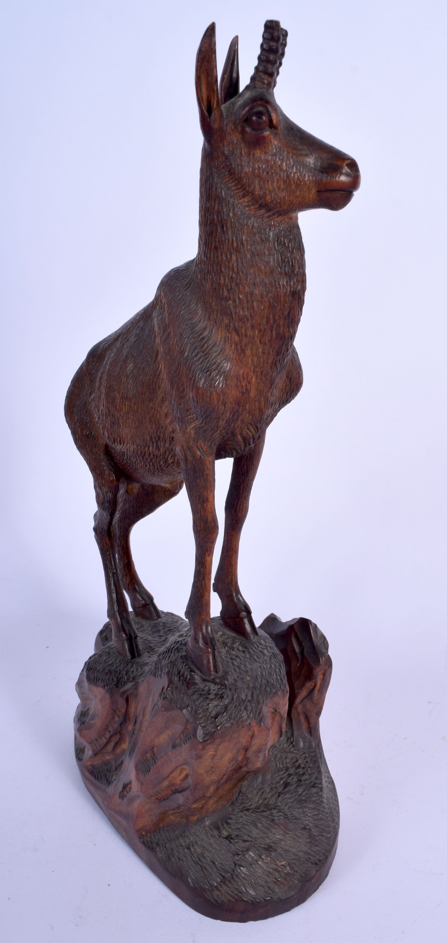 A 19TH CENTURY BAVARIAN BLACK FOREST FIGURE OF A MOUNTAIN GOAT by J Baud, modelled upon a naturalist - Image 2 of 5