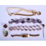 AN EDWARDIAN PEARL NECKLACE etc. (qty)