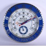 A ROLEX SHOP DISPLAY ADVERTISING WALL CLOCK. 33 cm diameter.