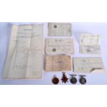 MILITARY MEDALS and paperwork. (qty). British War Medal inscribed 289312 A MILLER – S.P.O RN, Briti