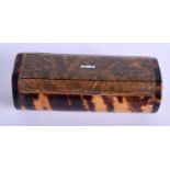 AN ANTIQUE BURR WOOD SNUFF BOX. 77 grams. 10 cm x 4 cm.