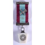 A VINTAGE MASONIC PENDANT. 14 grams. 10 cm x 3 cm.