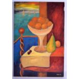 Slava Tch (20th Century) Printed oil on canvas, Still Life. 62 cm x 42 cm.