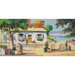 CECIL ROCHFORT D'OYLY-JOHN (1906-1993), "Juan Les Pins Near Nice, South of France", oil on canvas,