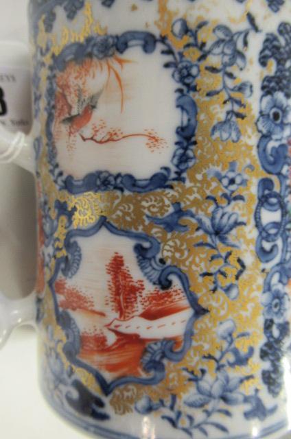 A CHINESE EXPORT PORCELAIN MUG of plain cylindrical form, the strap handle with heart terminal and - Image 9 of 19